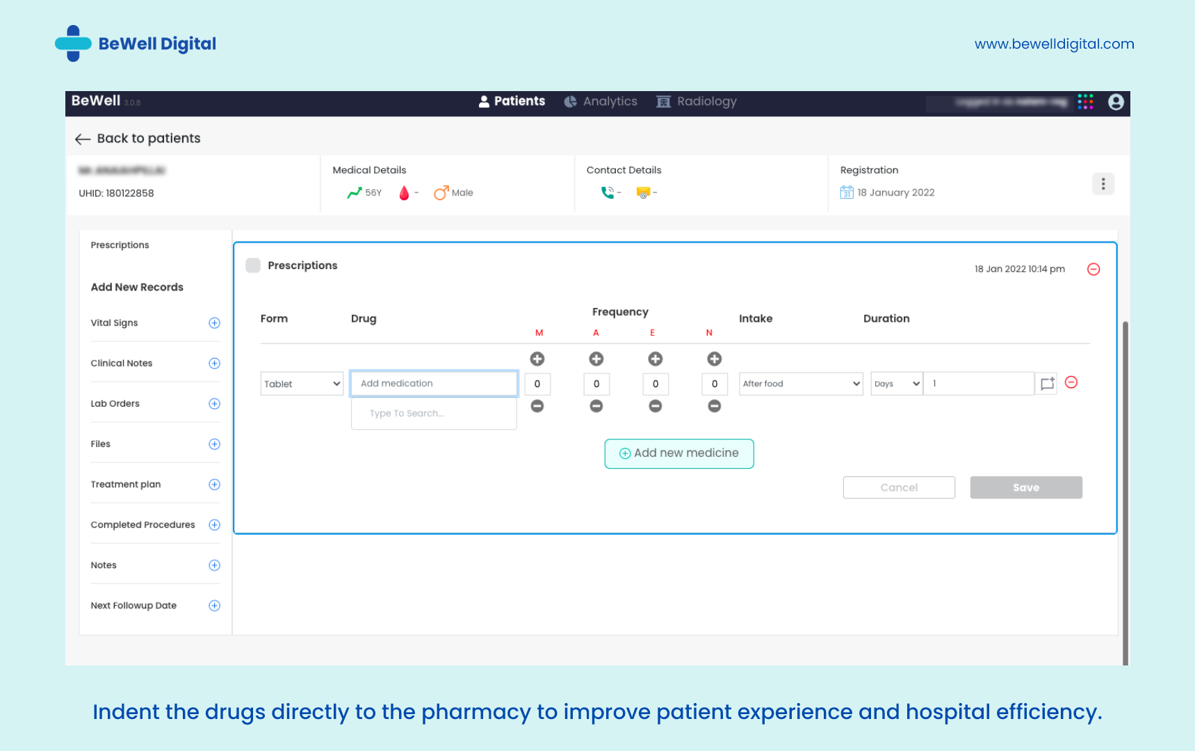 screenshot of BeWell Digital